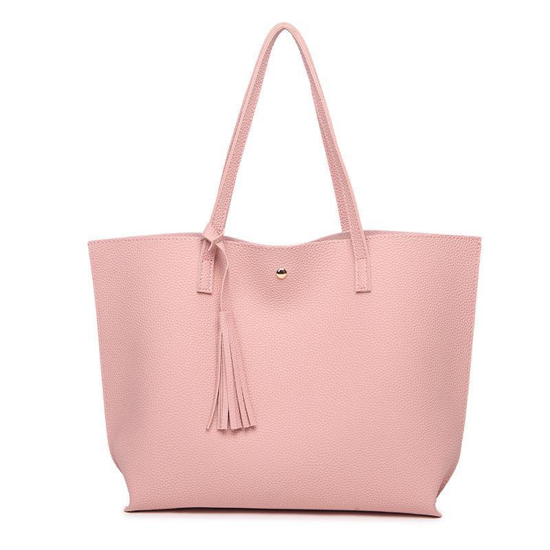 Classy Women Simple Pink Tote Bag | Handbag - Classy Women Collection