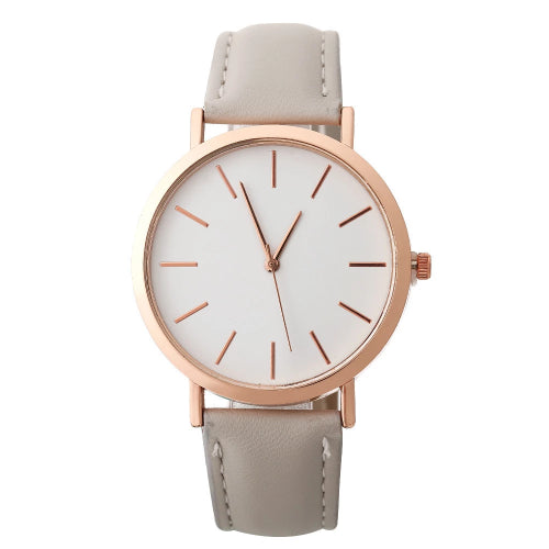 Orologio pulito da donna di classe grigio