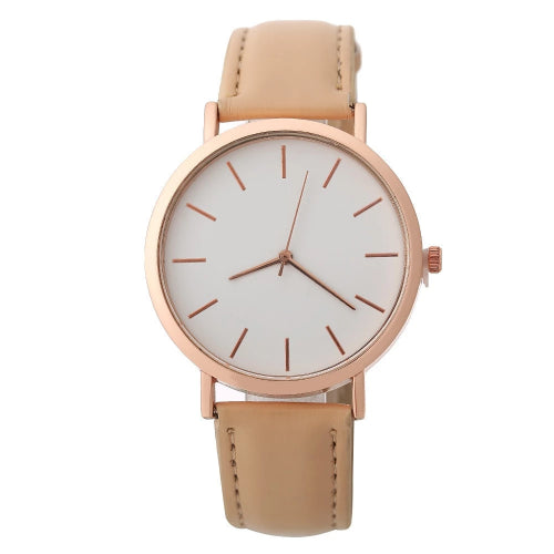 Orologio pulito da donna di classe beige