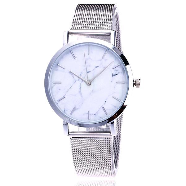 Classy Women Simple Marble Watch Silver | watches - Classy Women Collection