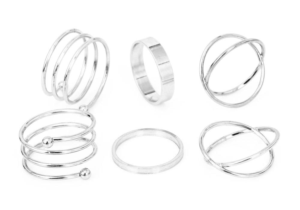 Classy Women Simple Ring Set (6 Pieces) | Ring - Classy Women Collection