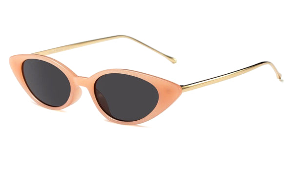 Classy Women Peach/Gold Cat Eye Sunglasses | sunglasses - Classy Women Collection