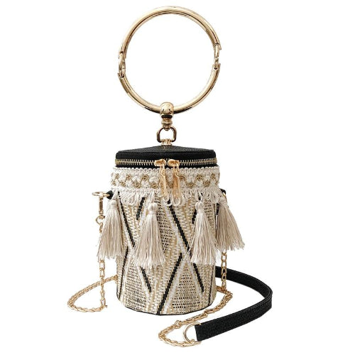 Classy Women Tassel Ring Handle Bag - 3 Colors | Handbag - Classy Women Collection