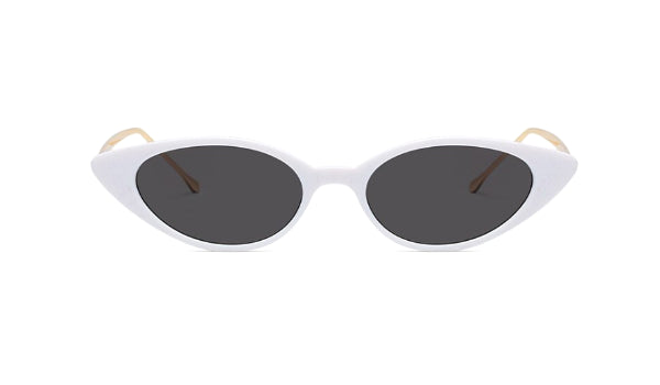 Classy Women White/Gold Cat Eye Sunglasses | sunglasses - Classy Women Collection