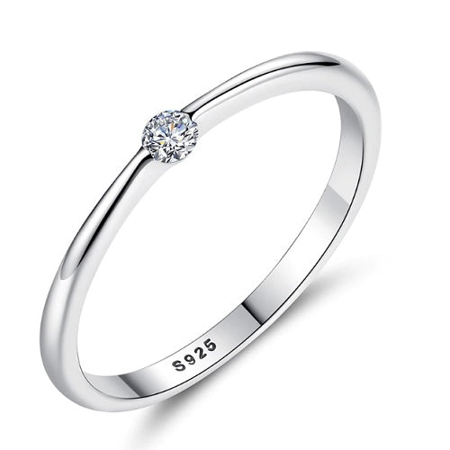 Classy Women 0.25ct Silver Engagement Ring | Ring - Classy Women Collection