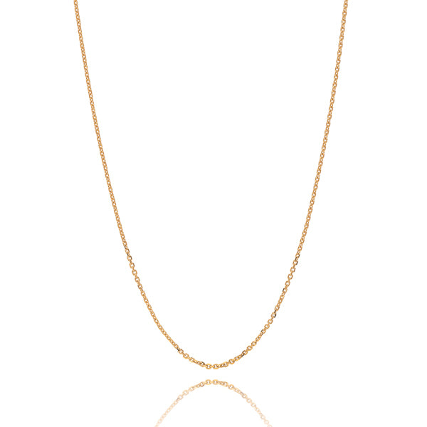 1.5mm gold cable chain necklace