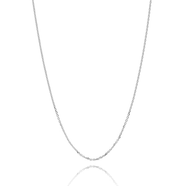 1.5mm silver cable chain necklace