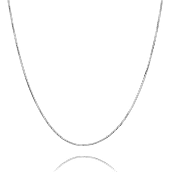 1.5mm silver snake chain necklace