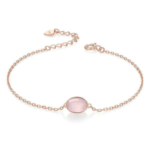 [HARANG]★BTS 着用★ HR 94B_Oval Rose Quartz Bracelet HARANG]☆BTS 着用☆ HR 94B_Oval Rose Quartz Bracelet