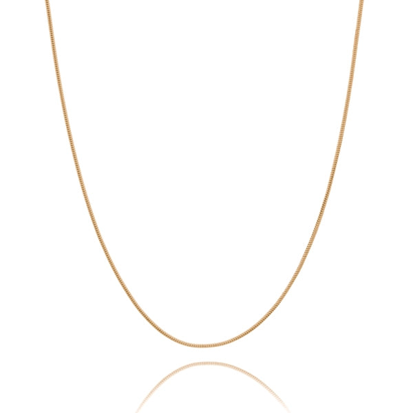 1mm gold snake chain necklace