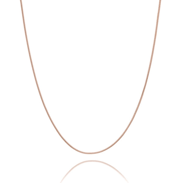 1mm rose gold snake chain necklace