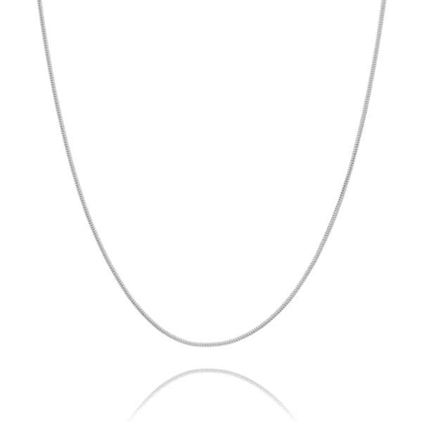 1mm silver snake chain necklace