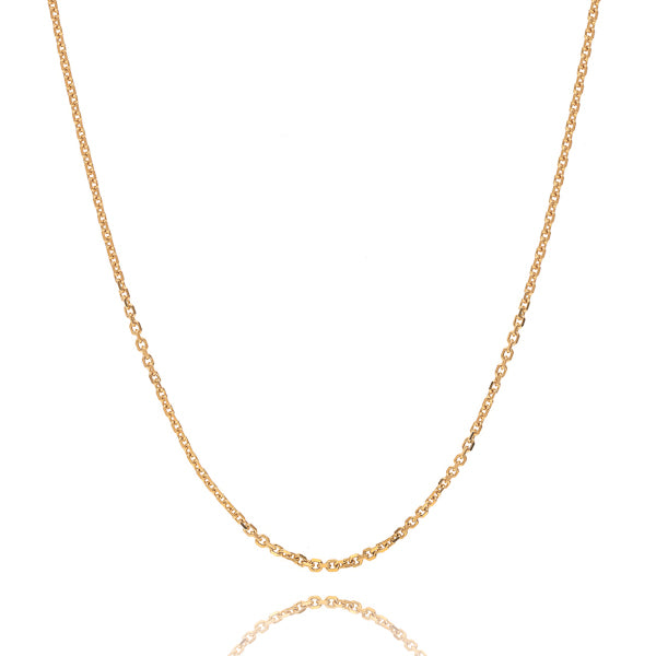 2.5mm gold cable chain necklace