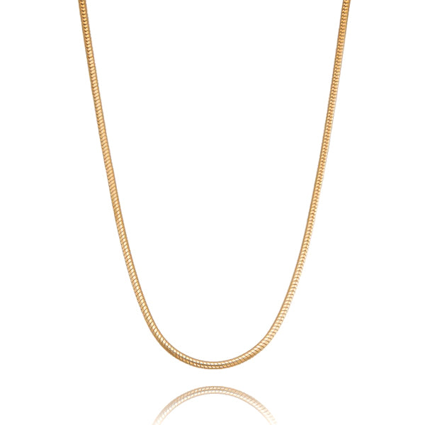 2.5mm gold snake chain necklace