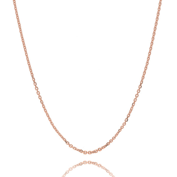 2.5mm rose gold cable chain necklace