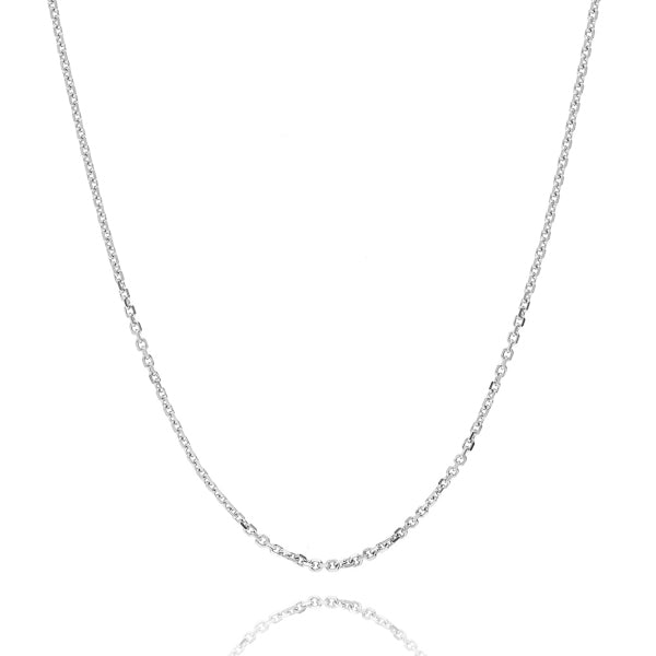 2.5mm silver cable chain necklace