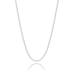 2mm Silver Herringbone Chain Necklace