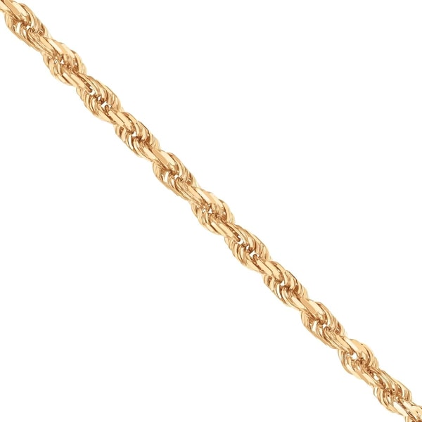 2mm gold rope chain bracelet close up details