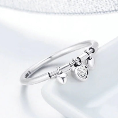 Classy Women Silver 3-Heart Ring | Ring - Classy Women Collection