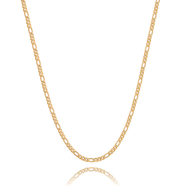 3mm gold figaro chain necklace