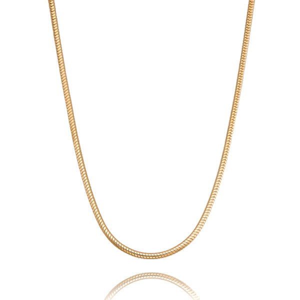 3mm gold snake chain necklace
