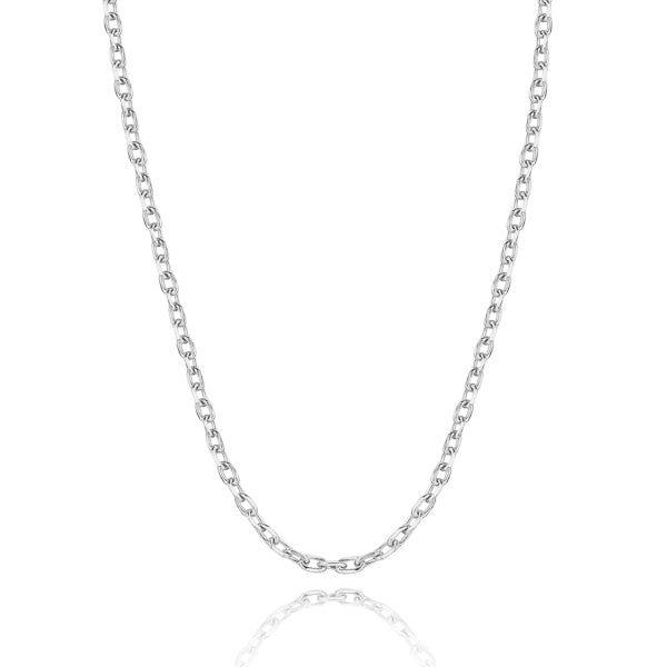 3mm silver cable chain necklace