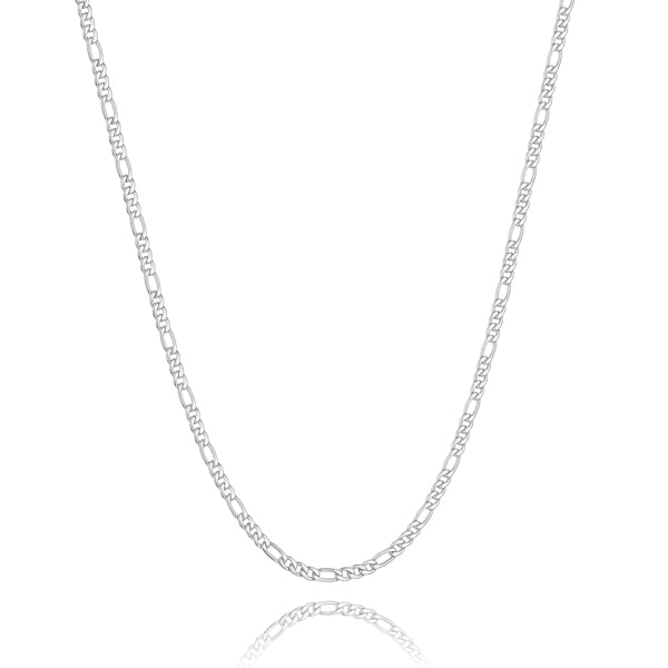 3mm silver figaro chain necklace