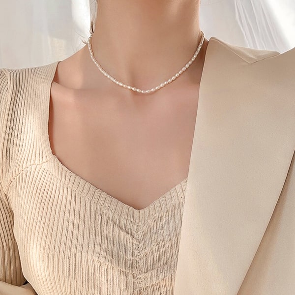 4-5mm mini freshwater pearl choker necklace style inspirtation showcase