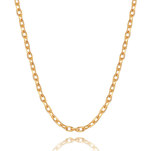 4mm gold cable chain necklace