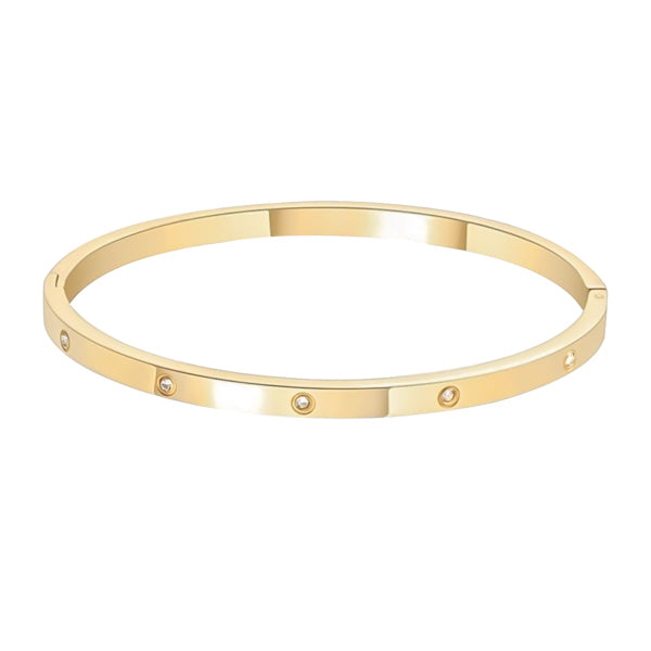 4mm gold crystal bangle bracelet