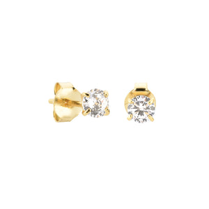  Temperament Gold Micro Set Four-Claw Round Diamond Stud Earrings  CZ Zircon Stud Earrings,14K Yellow Gold Diamond Earrings for Women, Ear Hook  Copper Inlaid Zircon, Fine Jewelry for Women : Clothing, Shoes