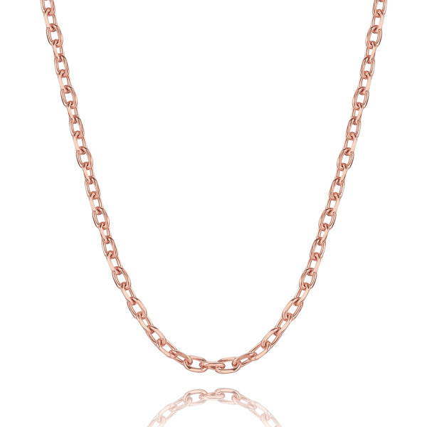 4mm rose gold cable chain necklace