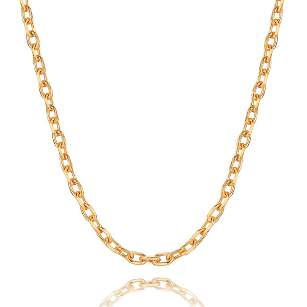5mm gold cable chain necklace