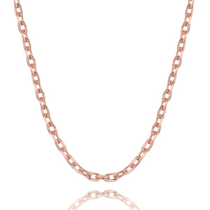 10K Pink Gold Necklace 46cm 1.5mm