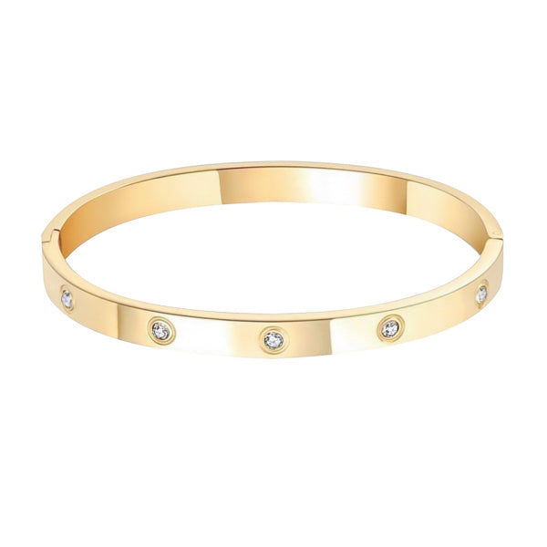 6mm gold crystal bangle bracelet
