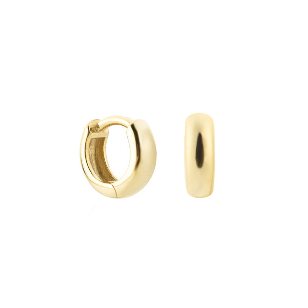 6mm gold huggie hoop earrings
