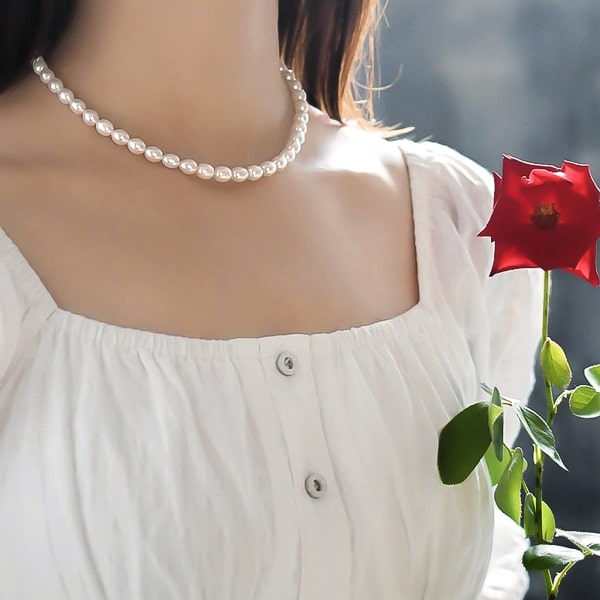 Gfsdjalkj 46cm Natural Freshwater Pearl Necklace Irregular Shape Punch  Pearl Choker for Women Gift V…See more Gfsdjalkj 46cm Natural Freshwater  Pearl