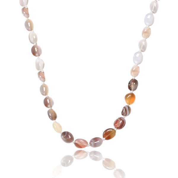 8-10mm Botswana agate bead necklace