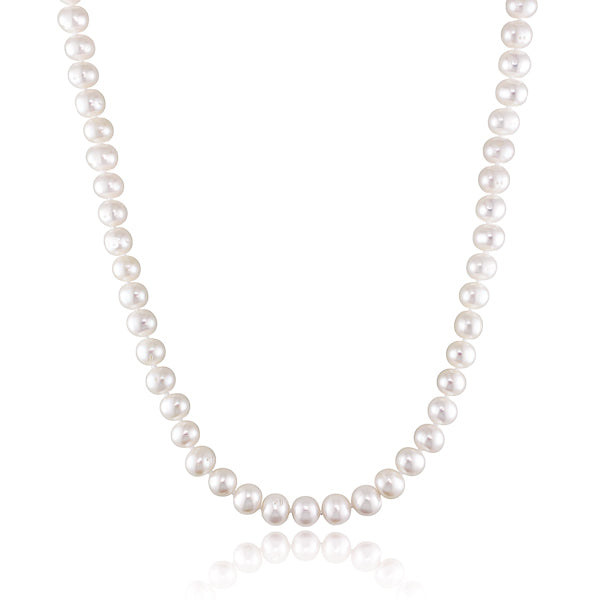 8-9mm freshwater pearl necklace with near round pearls