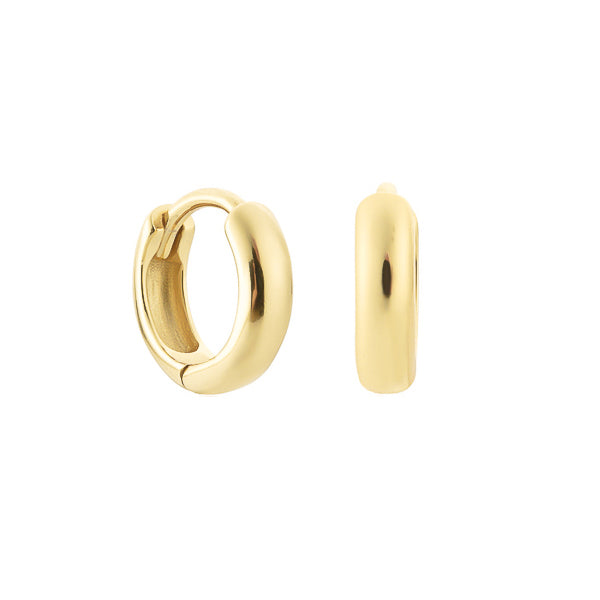 8mm gold huggie hoop earrings