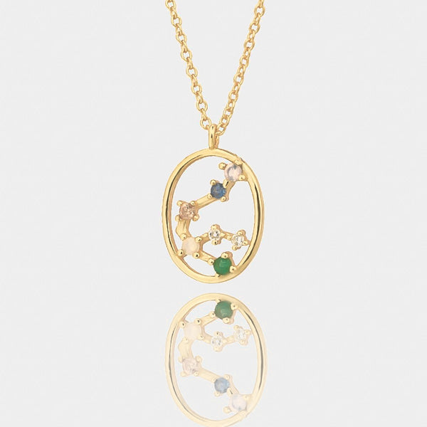Aquarius constellation necklace details