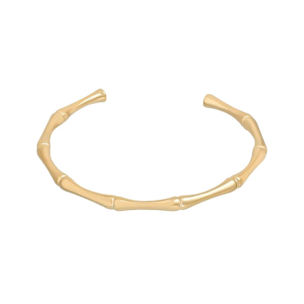 Gold bamboo cuff bracelet