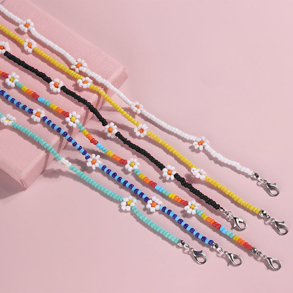 Black Beaded Flower Choker Necklace Classy Women Collection