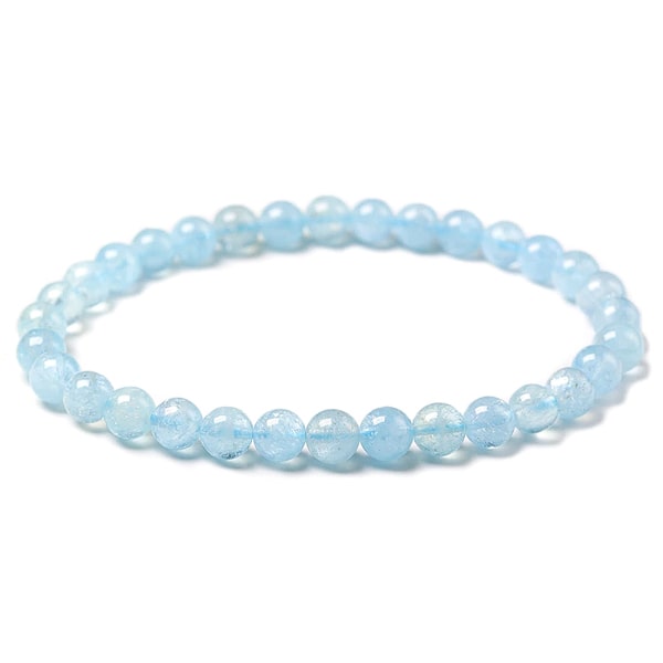 Beaded aquamarine bracelet