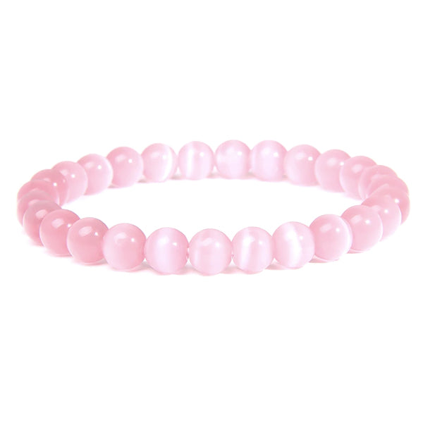 Beaded rubellite pink tourmaline bracelet