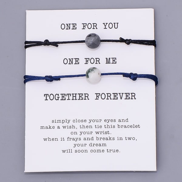 Black and blue friendship bracelets