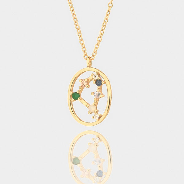 Capricorn constellation necklace details