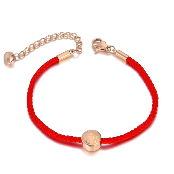 Chic red rope bracelet