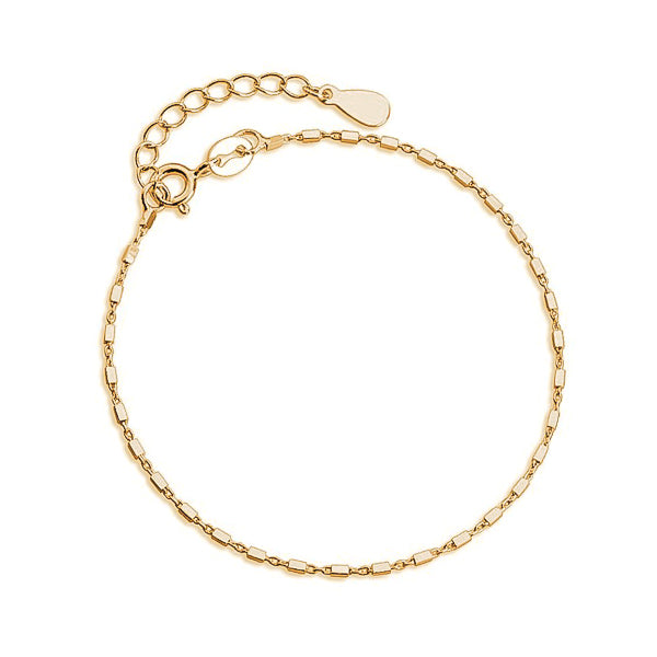 Dainty gold vermeil chain bracelet