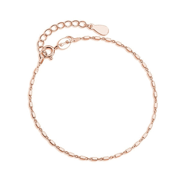 Dainty rose gold vermeil chain bracelet